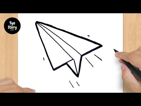 איך לצייר מטוס מנייר